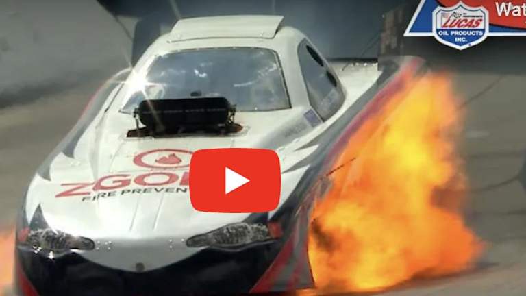 NHRA: Alcohol Funny Car driver escapes massive fire at U.S. Nationals (VIDEO)
